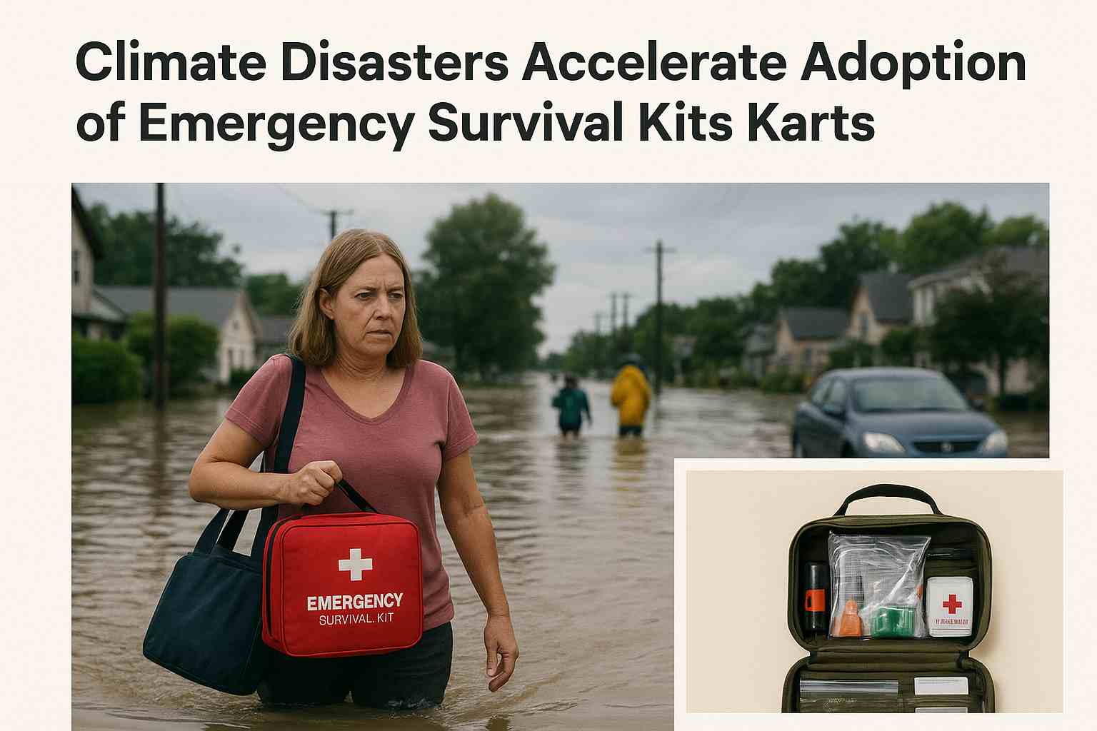 Klimakatastrophen beschleunigen die Einführung von Notfallüberlebens -Kits