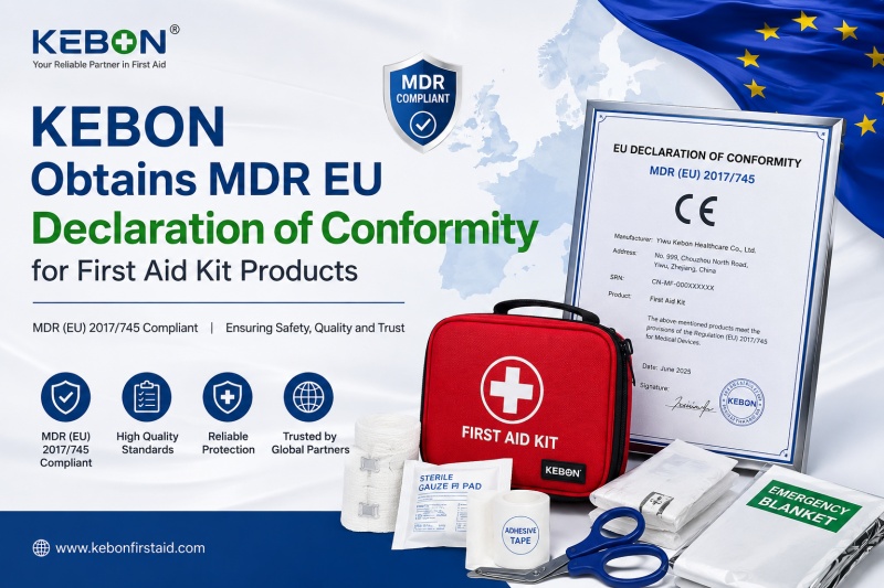 KEBON Erste-Hilfe-Sets erhalten die EU-MDR-Konformitätserklärung