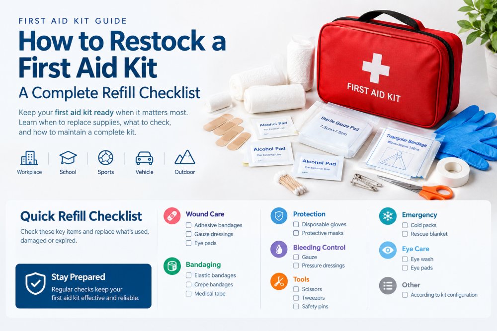 So füllen Sie einen Erste-Hilfe-Kasten wieder auf: Eine vollständige Checkliste zum Nachfüllen